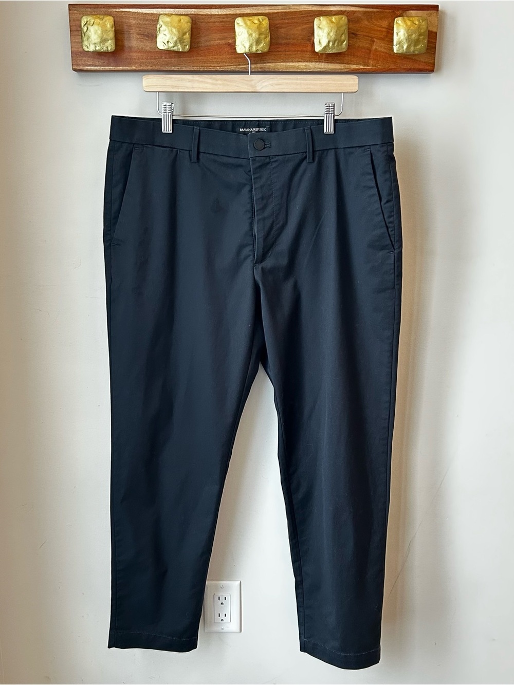 Banana Republic Black Slim Stretch Chino Pants Men’s W36 L30